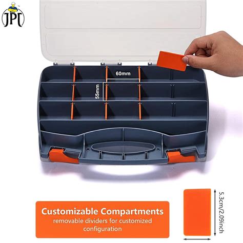 JPT Tool Box with 34 Removable Compartments